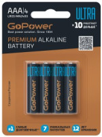 Э/п GoPower ULTRA LR03 AAA BL4 Alkaline 1.5V (4/40/480)