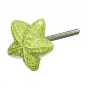 Ручка керамическая для мебели Морская звезда зел (в кор 6 шт, цена за шт) BLUMEN HAUS