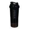 SILAPRO Спортивный шейкер 3 в 1 (пружина-венчик, два контейнера), 500мл, 25x9см, полипропилен