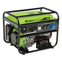 Генератор бензиновый БС-8000Э, 6,6 кВт, 230В, четырехтактный, 25 л, электростартер Сибртех