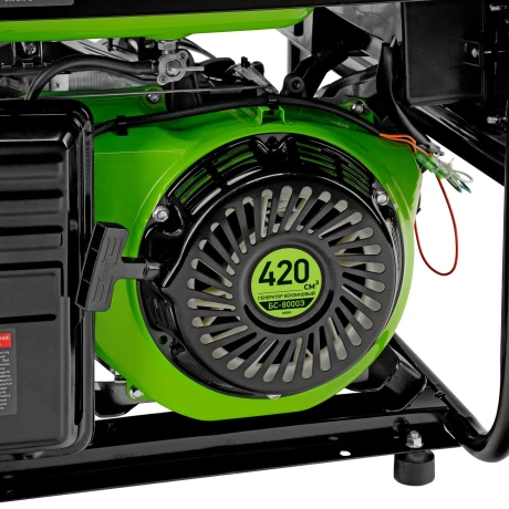 Генератор бензиновый БС-8000Э, 6,6 кВт, 230В, четырехтактный, 25 л, электростартер Сибртех