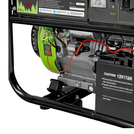 Генератор бензиновый БС-8000Э, 6,6 кВт, 230В, четырехтактный, 25 л, электростартер Сибртех