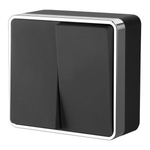 Werkel выкл. ОУ 2 кл. 10A Gallant (черный/хром) W5020035 a050972