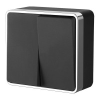 Werkel выкл. ОУ 2 кл. 10A Gallant (черный/хром) W5020035 a050972