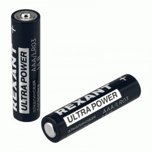 REXANT Э/п ультра AAA/LR03 Alkaline 1,5V 360mAH блистер 2шт 39-1010