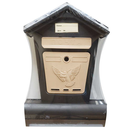 Ящик почтовый "Элит" черный с бежевым х10