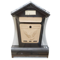 Ящик почтовый &quot;Элит&quot; черный с бежевым х10