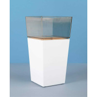 Кашпо Астра 1,8л прозр-белый ПластАвеню х6