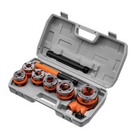 Набор клуппов 1/4-3/8-1/2-3/4-1-1.25&quot;, плашкодержатель с трещоткой, 9 предметов Sparta