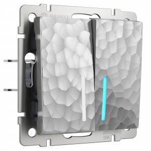 Werkel Hammer мех. выкл. СУ 2 кл. 10А (инд.) проходной (серебряный) W1222106 a052085