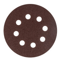 Круг абразивный на ворсовой подложке под "липучку", перфорированный, P 60, 125 мм, 5 шт Сибртех