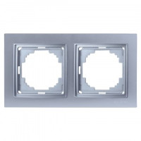 Nilson рамка 2 мест. THOR , серебро 27130092