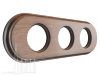 МЕЗОНИНЪ РЕТРО рамка СУ 3 мест. овал, дерево, темный дуб, Лахта СенатЪ GE70843-26