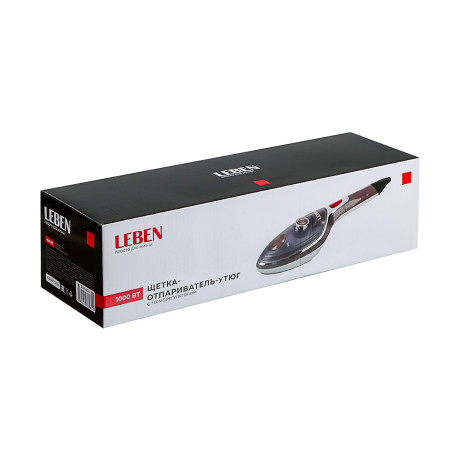 LEBEN Щётка-отпариватель-утюг 1000Вт, тефл. покрыт, терморегулятор, резевр. 100мл, пар 15гр.мин.
