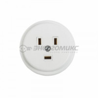 REXANT розетка шепс для электроплиты (РШ) 40А 250В СУ 2P+PE, негор. пластик БЕЛАЯ IP20 11-8520