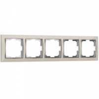 Werkel рамка СУ 5 мест. Snabb W0051903 (слоновая кость/хром) a051642