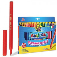 Фломастеры CARIOCA JOY 24 цв., вент.колпачок, картон.коробка, гарантия - 3года, 40615