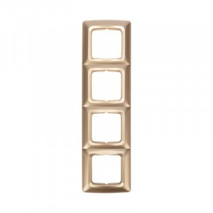KRANZ DEA Рамка 4 мест. (горизонт.) Золотой Металлик KR-78-0318