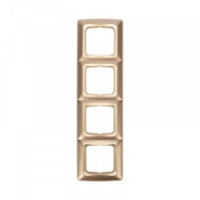 KRANZ DEA Рамка 4 мест. (горизонт.) Золотой Металлик KR-78-0318
