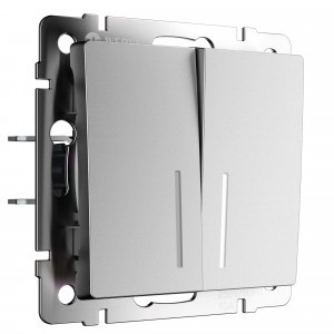 Werkel мех. выкл. СУ 2 кл. 10А, проходной  (инд.) (серебро матовый) W1122165 a063616