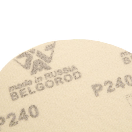 Диск шлифовальный под "липучку", KP14D, зернистость P 240, 5-Н, 125 мм, 5 шт, "БАЗ"