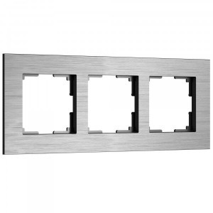 Werkel рамка СУ 3 мест.  AluMax (алюминий) W0033506 a066326