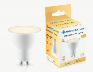 Ambrella лампа св/д MR16 GU10 9W(760lm) 2700K 2K 50х57 IC 180903