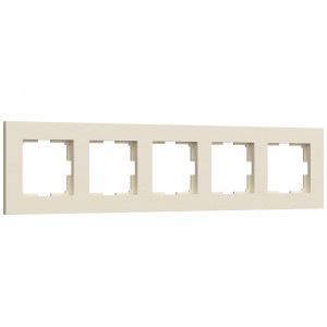 Werkel рамка СУ 5 мест. Slab (айвори софт, поликарб.) W0052962 a067787