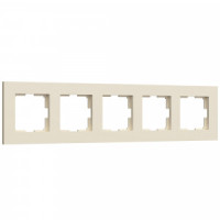 Werkel рамка СУ 5 мест. Slab (айвори софт, поликарб.) W0052962 a067787
