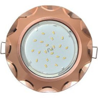 Ecola GX53 H4 5313 св-к Стекло Круг с вогнутыми гранями черная медь-янтарь 38x126 FA53RCECH (10!)