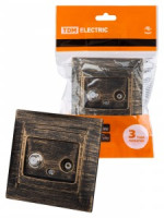 TDM Лама роз. СУ TV + SAT (F-разъем) 0-2400МГц старинная бронза SQ1815-0761