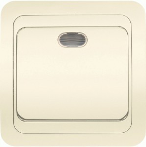 Smartbuy Марс выкл. СУ 1-клавишный с индикатором 10А бежевый, керамика (SBE-02i-10-SW1-1-c)