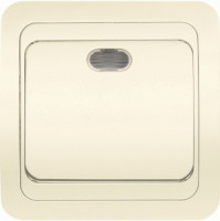 Smartbuy Марс выкл. СУ 1-клавишный с индикатором 10А бежевый, керамика (SBE-02i-10-SW1-1-c)