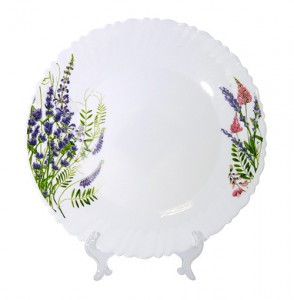 Тарелка обеденная Лаванда 24см стеклокерамика (кратность 6шт!!!) МФК MFK21042