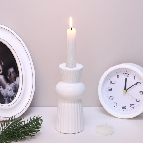 Подсвечник, 6,2х6,2х14 см, керамика, арт.38