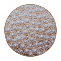 Коврик влаговпитывающий  "Velur SPA"  D 60см, круглый "Жемчуг", VORTEX