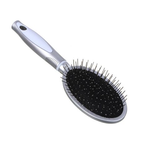 Расческа массажная тм ЮНИLOOK, с металл.зубчиками, пластик, 24,2х7см, 4 цвета