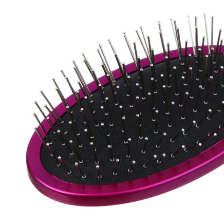 Расческа массажная тм ЮНИLOOK, с металл.зубчиками, пластик, 24,2х7см, 4 цвета