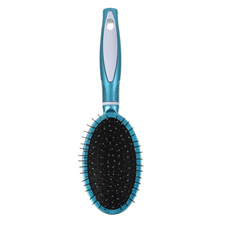 Расческа массажная тм ЮНИLOOK, с металл.зубчиками, пластик, 24,2х7см, 4 цвета