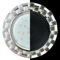 Ecola GX53 H4 LD5316 св-к Стекло Круг квадр.плитки подсв. 4K Жемчуг хром-зерк 38x120 SC53TPECH (10!)