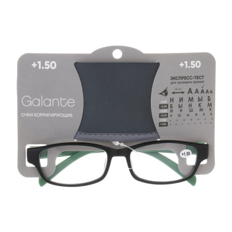 GALANTE Очки корригирующие с чехлом, пластик, полиэстер, PD62, (+): +1,+1.5,+2,+2.5,+3,+3.5 (ОК3)
