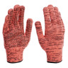 Перчатки трикотажные, акрил, усиленные, ПВХ-гель Протектор, цвет: коралл, 10 класс Сибртех