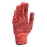 Перчатки трикотажные, акрил, усиленные, ПВХ-гель Протектор, цвет: коралл, 10 класс Сибртех