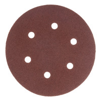 Круг абразивный на ворсовой подложке под "липучку", перфорированный, P 40, 150 мм, 5 шт Matrix