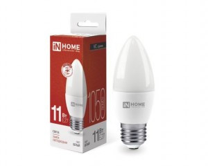 ASD/InHome лампа св/д VC свеча C37 E27 11W(1050lm) 4000K 4K 107x37 (без пульсации) 0495