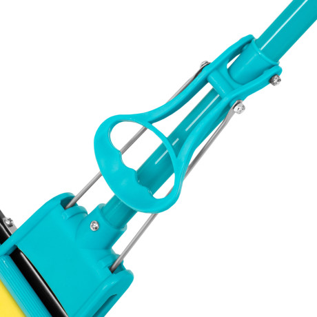 Швабра отжимная, 110 см, губка PVA 26х5,5х6 см, телескопическая рукоятка, бирюзовая, Home Palisad