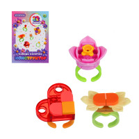 ИГРОЛЕНД Конструктор &quot;Собери колечко&quot;, 12 деталей, PP, 6,5х3х9 см, 3 дизайна