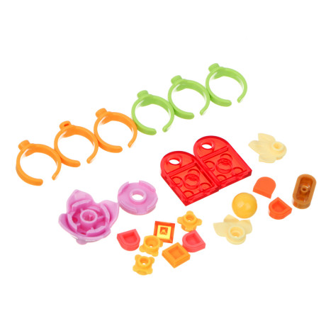 ИГРОЛЕНД Конструктор "Собери колечко", 12 деталей, PP, 6,5х3х9 см, 3 дизайна