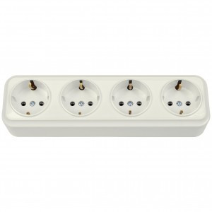 Bylectrica Вариант роз. 16А 4 мест. ОУ (земля) (корп. ABS) бежевый РА16-0182