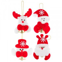 Украшение новогоднее бубенчик с игрушкой Волшебная страна(кратн 12!!!)